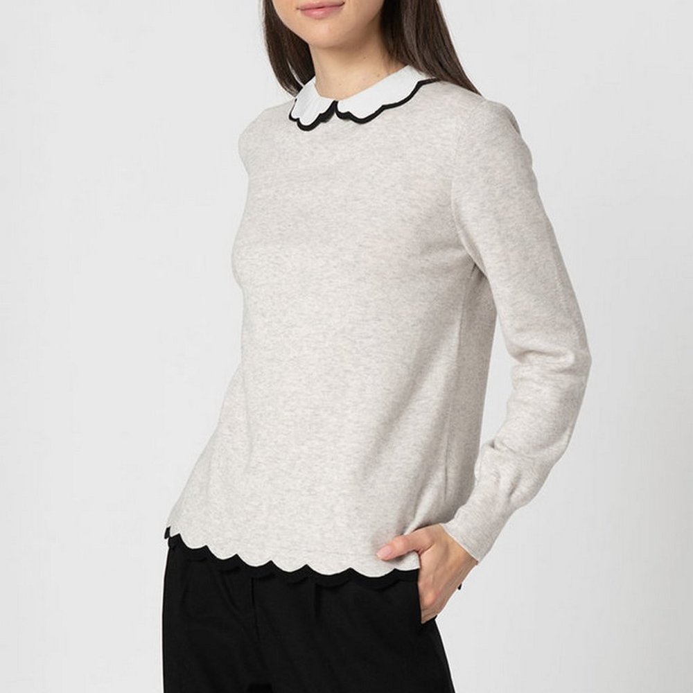NWT TED BAKER Scallop Sweater, Grey, Veronica Lodge Style, Work, Date, Holiday